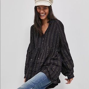 Anthropologie Quinn Sequined Tunic Blouse